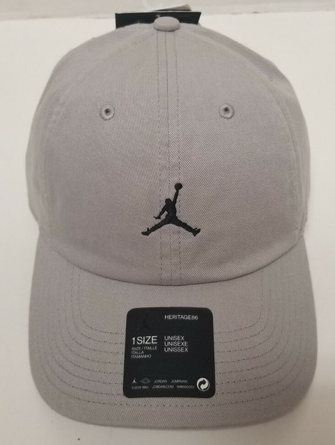 Air Jordan Heritage H86 Jumpman Baseball Cap Gray/Black Hat AR2117-060 | eBay
