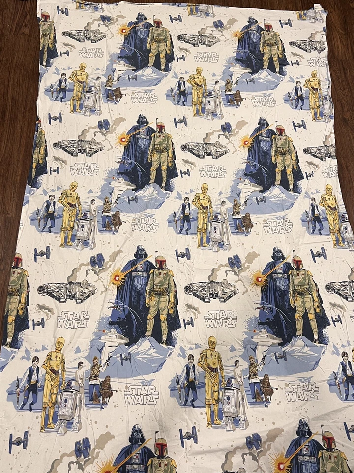 Sábana plana y funda de almohada Pottery Barn Kids Star Wars The Empire Strikes Back doble Foto 3 de 4