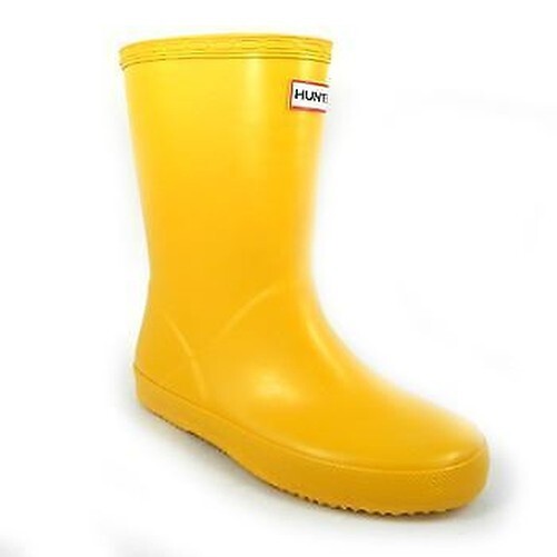 HUNTER Niños First Original Botas de Agua Unisex Zapatos Color Amarillo Ru 1-13