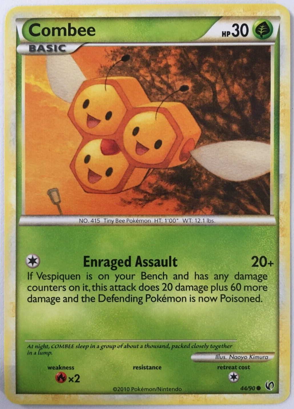 POKEMON COMBEE 44/90 HS UNDAUNTED COMMON NEAR MINT