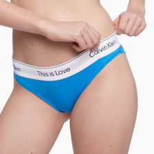 Calvin Klein Women's Modern Cotton This Is Love Bikini, Deep Sky Blue, 3X