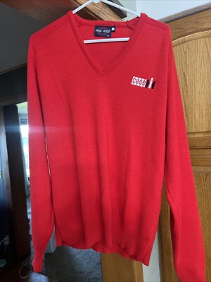 Case International Tractor V Neck Sweater Red Pine State Size XL