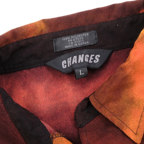 Rare VTG CHANGES Wolverine 2000 Casual Button Front Shirt 2000s Marvel Orange L - Picture 6 of 9
