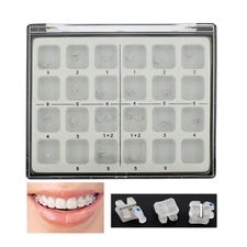 Orthodontic Ceramic Brackets Braces Dental Metal Slot MBT 022 3 Hooks 3M Clarity