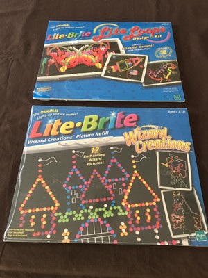 2001 Lite-Brite Lite Loops & Wizard Creations Refill Packs-Both New-Sealed!!
