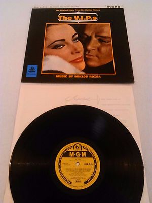 THE V.I.P.S O.S.T LP EX ( + ) !!! UK 1ST PRESS MGM MIKLOS ROZSA TAYLOR BURTON