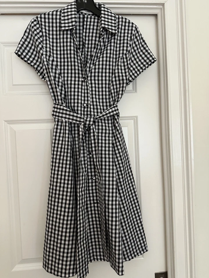 Black And White Checked Shirtdress - Image 2 of 3