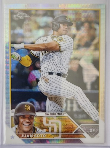 Juan Soto 2023 Topps cromo refractor prisma de béisbol San Diego Padres #100 - Imagen 8 de 8