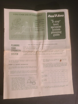Rain Bird Planning Your Sprinkler System 12 Page Do It Yourself How To Booklet