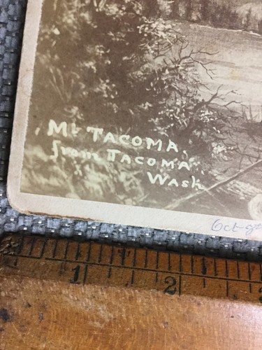 Vintage Cabinet Photo Of Mount Tacoma Washington Dated 1892 - Picture 6 of 8