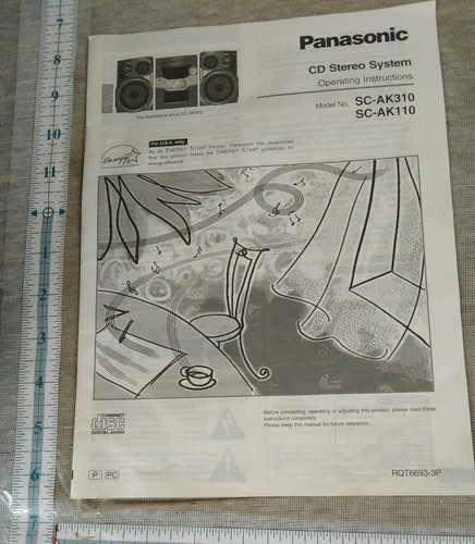 Panasonic SA-AK110 SA-AK310 CD Stereo System Owners Instruction Manual ...