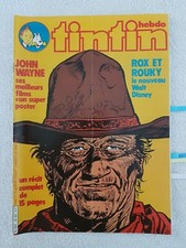 TINTIN N°324 27/11/81 JOHN WAYNE FILM ROX ET ROUKY PUB BIG JIM MONCHHICHI ADAM