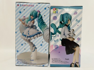 Hatsune Miku x Cinnamoroll Luminasta White Dress Chokonose Osumashi Figure Set | eBay Hatsune Miku x Cinnamoroll Luminasta White Dress Chokonose Osumashi Figure Set | eBay