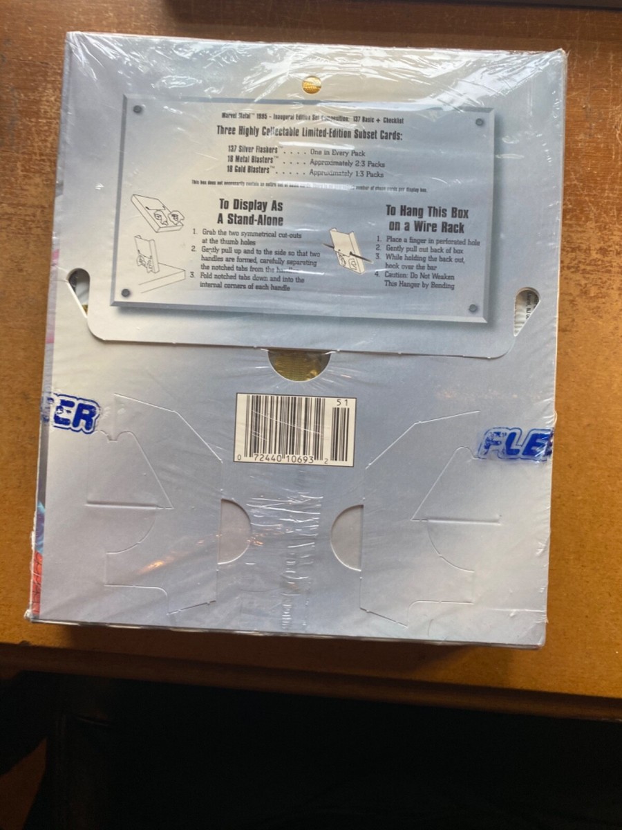 1995 marvel, metal inaugural, edition factory sealed box 24 packs