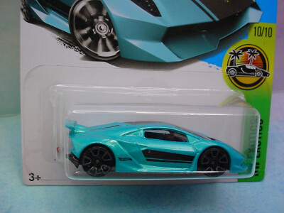 2016 Hot Wheels LAMBORGHINI SESTO ELEMENTO #80 aqua blue ✿Night
