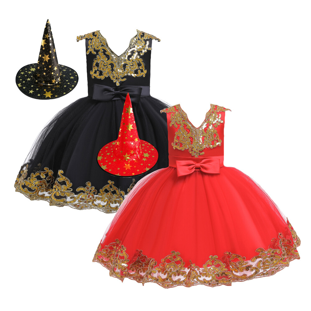 Wizard Of Oz Wicked Witch Sequin Dress Child Costume - Glittery Halloween Outfit, Medium - View #12