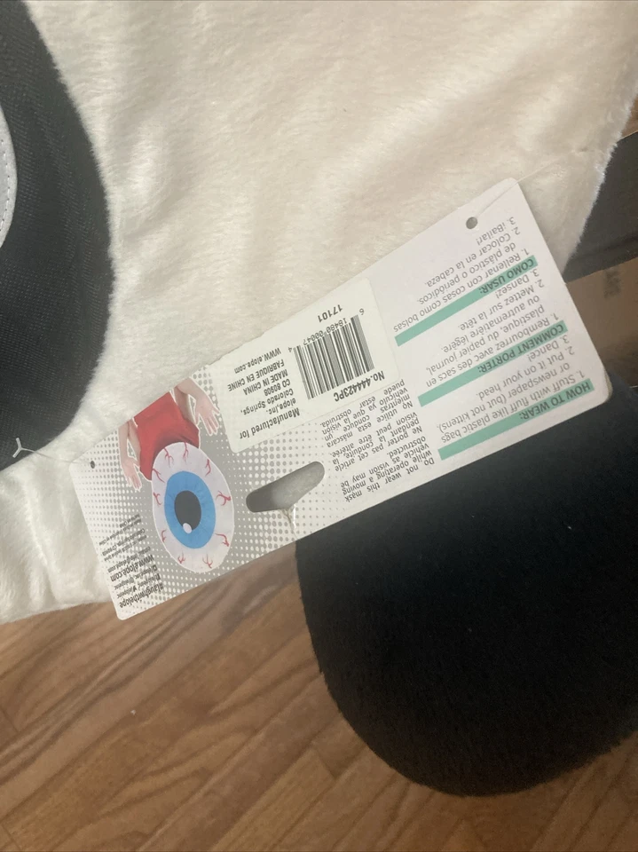 Elope Maskot Head Panda Bear Halloween Costume Zoo Animal Large NWT Black White - Image 3 of 3