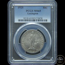1925 Lexington Silver Half Dollar PCGS MS65