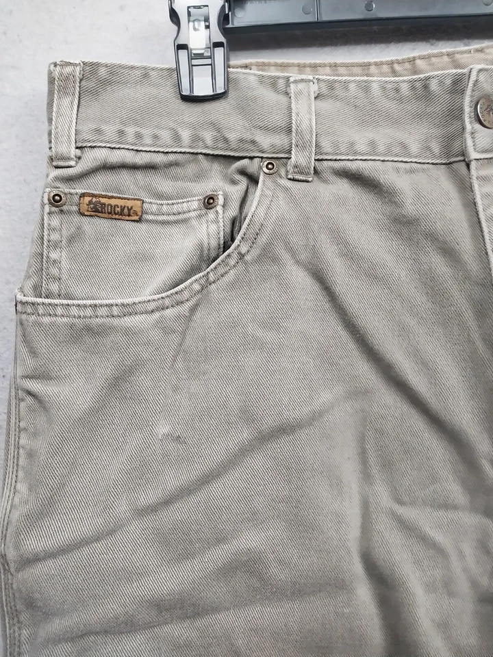 Мужские джинсы Rocky Outdoor Gear размер 40x30 зеленые 5 карманов прямые штанины - Изображение 2 из 4