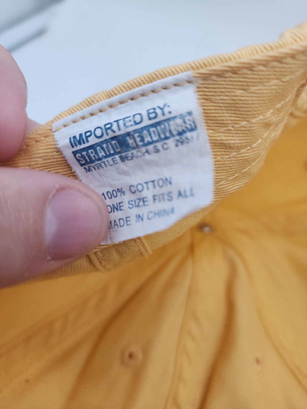 SOUTH BEACH SOLID YELLOW/BLACK ADJUSTABLE HAT CAP… - image 7