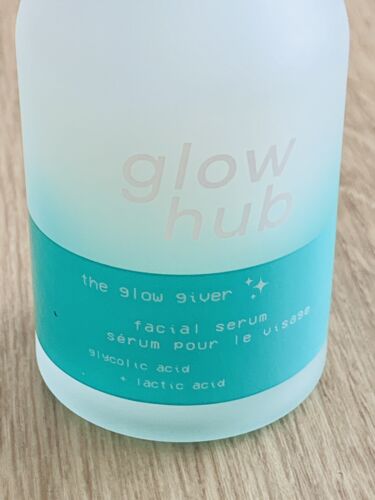 GLOW HUB The Glow Giver Facial Serum 30ml Full Size With Glycolic & Lactic Acid - Picture 3 of 7