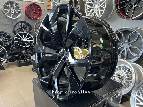 4 x 22 Inch 5x112 Audi Sport Style Black Alloy Wheels: Fits For Audi Q7 Q8 - 第 4/11 張圖片