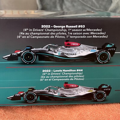 Bburago 1:43 F1 6個セット レースカー　メルセデス Bburago Mercedes Formula Racing 1/43 Diecast Model 6 Pack