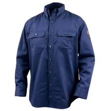 Revco Black Stallion AR/FR Navy Cotton Work Shirt (WF2110-NV) (Medium)