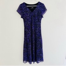 Vintage 90s Nurdan Butik Purple Midi Tea Dress 4