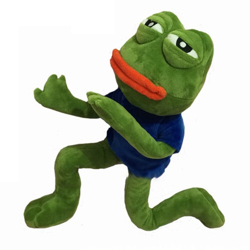 45CM The Sad Frog Magic-Expression Pepe Soft Plush Stuffed Toy Kids Gift - Picture 2 of 14