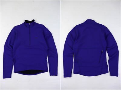 Vintage Patagonia Made in USA Purple Thermo Zip Rashguard Pullover Size S