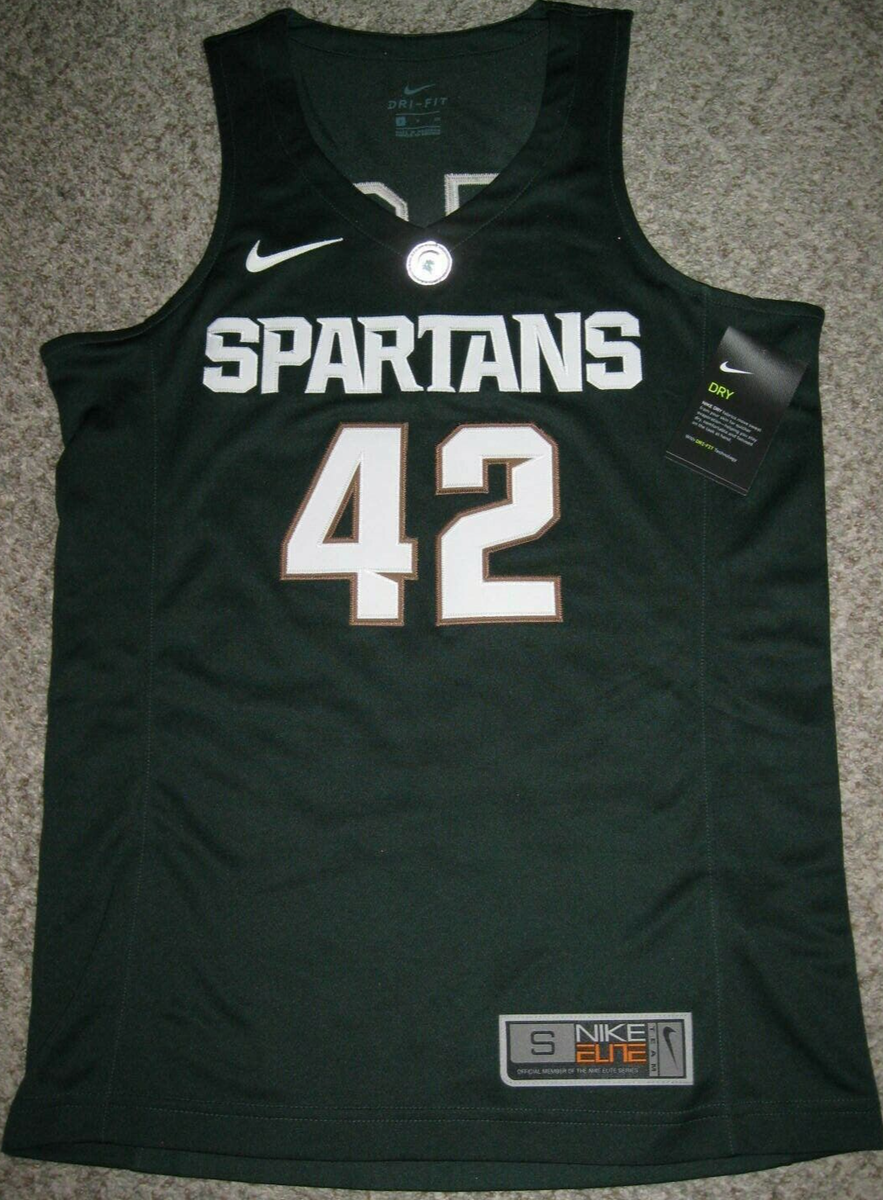 Michigan State Spartans Green #42 Men's Small Nike Authentic