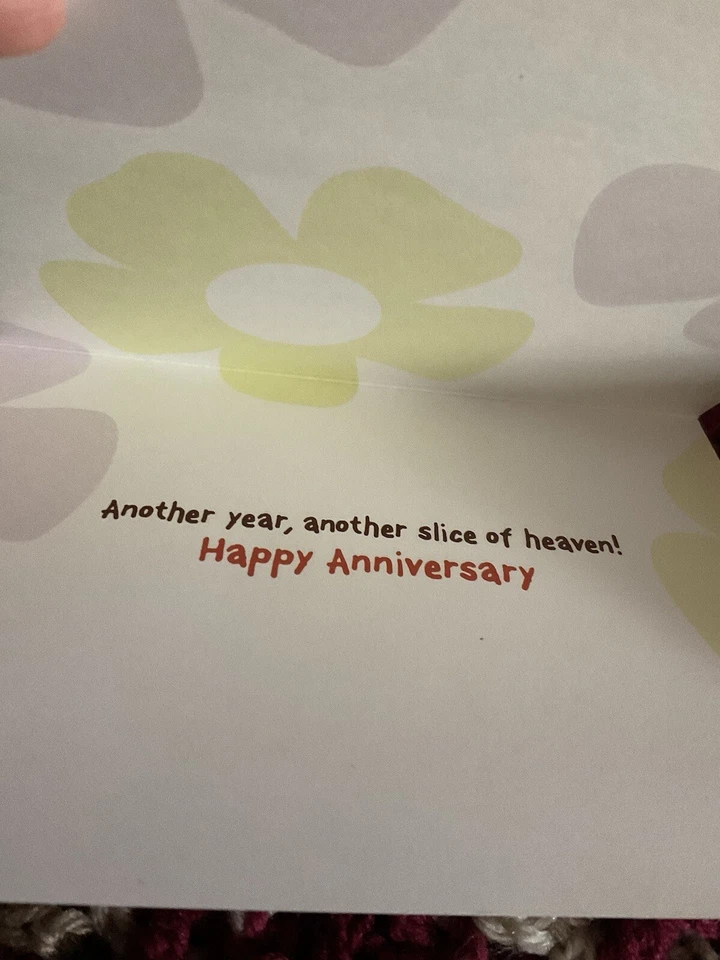 Avanti Funny Anniversary Couple w Pizza ANOTHER SLICE OF HEAVEN Card W Envelope - Image 3 of 4