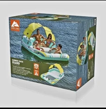 Ozark Trail Floating Island 4-Person Inflatable 10ft Long Float Sunshade Island
