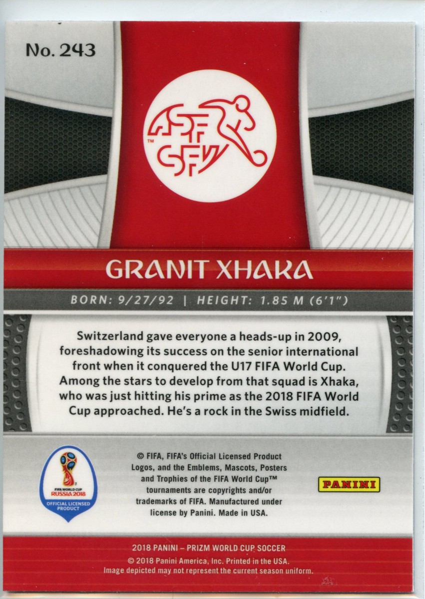 2018 Panini Prizm World Cup Soccer Base #243 Granit Xhaka