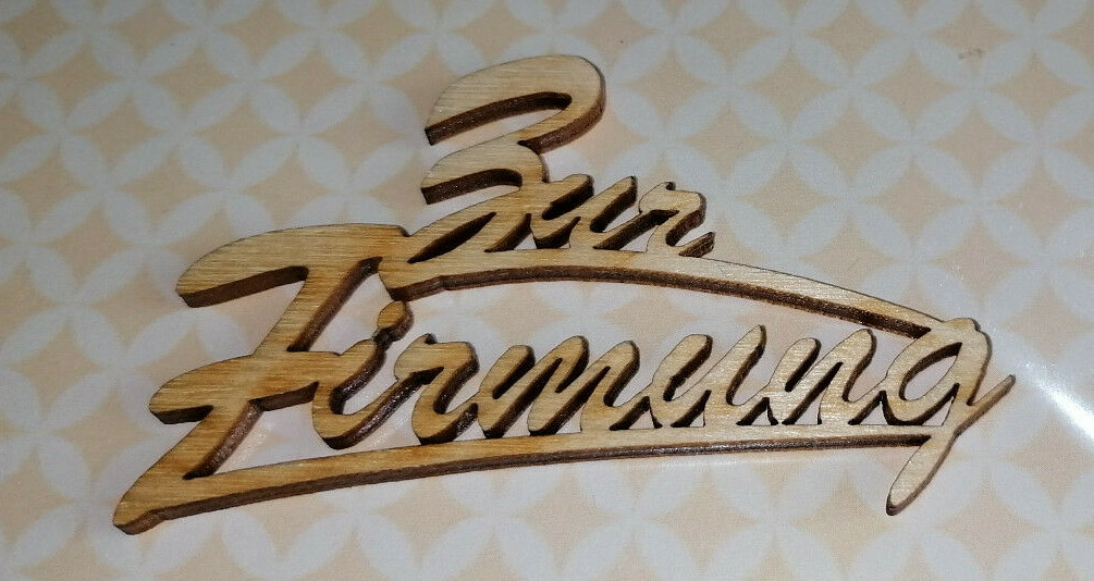 1x Holzstreuteil Zur Firmung 7 cm für Geldgeschenk Kartendeko Gutschein usw