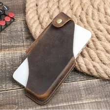 For iPhone 14 Pro Max 6.7" Cellphone Case Premium Leather Belt Holster 