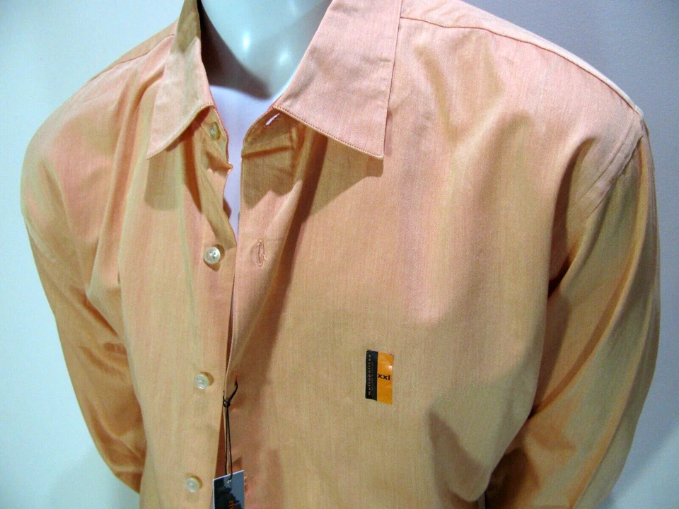Metropolitan Shirt Mens XXL Iridescent Cotton Button Up Long Sleeve Oxford $50 - Image 3 of 4