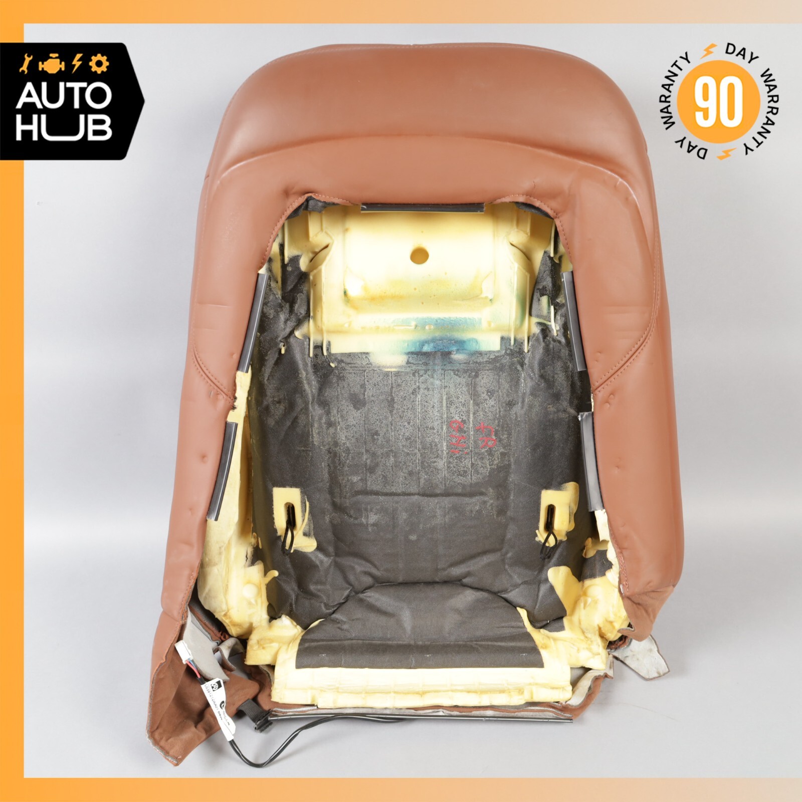14-17 Maserati Ghibli M157 Front Right Top Upper Seat Cushion Brown OEM 51k