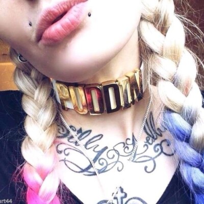 Collana girocollo PUDDIN in oro originale Cosplay Margot Robbie Suicide Squad Film Costume di Halloween Cintura in pelle BDSM con colletto in oro - Italia