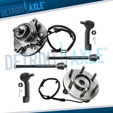 4WD Front Wheel Hub Bearings Outer Inner Tie Rods for F-150 Expedition Navigator