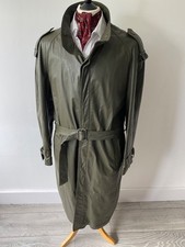 Vintage Herren 70er Jahre olivgrün Leder Tre...