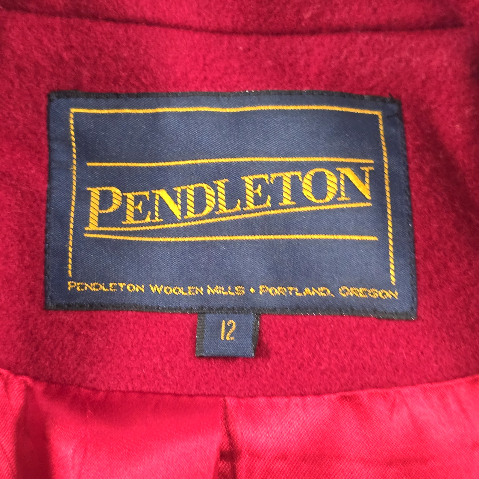 PENDLETON WOOL DOUBLE BREASTED PEA COAT WOMENS Sz… - image 9