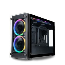 Stratos SFF Gaming PC Case: Mini-ITX, SFX PSU, PCIe 4.0 Riser, 240mm AIO Ready,