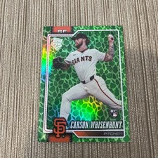 2026 Topps Series 1 #184 - Carson Wisenhunt - Rookie Card Holiday Foil / Giants