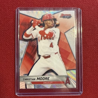 2025 Bowman's Best Prospects Christian Moore #TP-2 Lazer Refractor