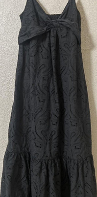 banana republic black eyelet dress Eyelet Trapeze Maxi Shirt Dress
