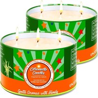 Citronella Kerze Outdoor 2 X 400G Sojawachs 3 Docht Duftkerze FüR Garten Camping