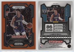 2023-24 Panini Prizm Monopoly Orange Prizm /124 LaMelo Ball #13