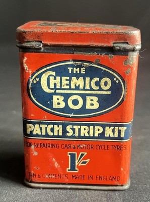 CHEMICO BOB AUTO MOTORRAD REIFEN REPARATUR FLICKEN SET OLDTIMER WERBUNG DISPLAY ZINN